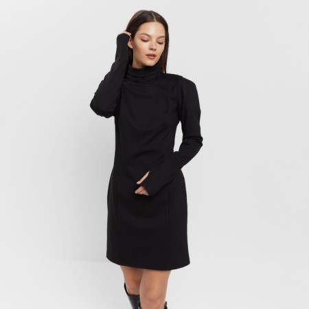 Women's dress (case) minku: Partydress color black, size 44