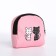 Youth backpack from textiles, 3 pockets, wallet, pink color
