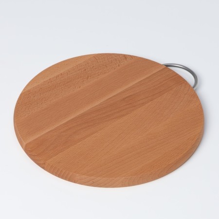 Doska is a pronounced premium "Round", with a met alternate pen, d = 25 cm, thickness 1.7 cm, beech-6
