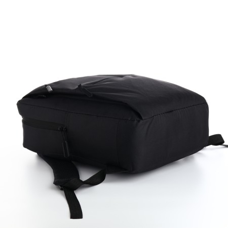 Male backpack on a zipper, 4 outer pockets, with USB, black color-2