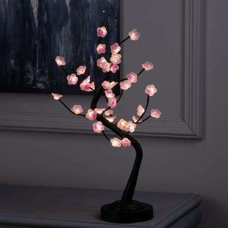 Sakura LED bush 45 cm, 36 LED, AAX3 batteries (not included), warm white glow