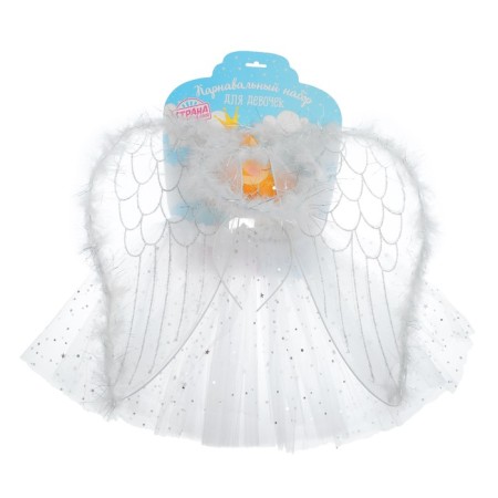 Carnival set "Angel", 3 objects: wings, skirt, rim-1