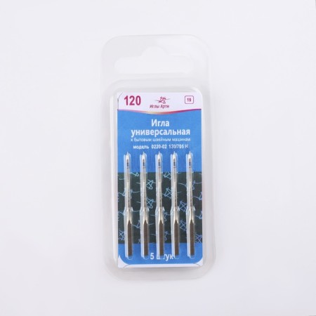 Needles for household sewing machines, universal, No. 120, 5 pcs-3