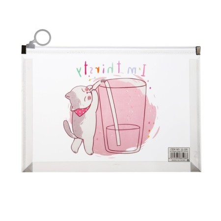 Lightning folder-convert format A5, 180MKR, with a drawing "Cat", mix-7