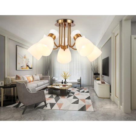 Suspended chandelier Ambrella Light, Traditional, TR3218, 5HE27, Color Gold-2