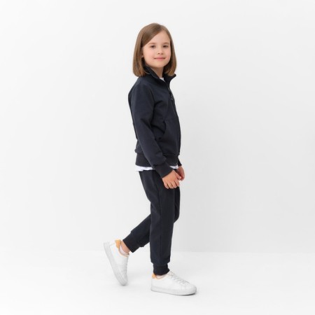 Children's costume (sweatshirt, trousers) minku color graphite, height 140 cm-12