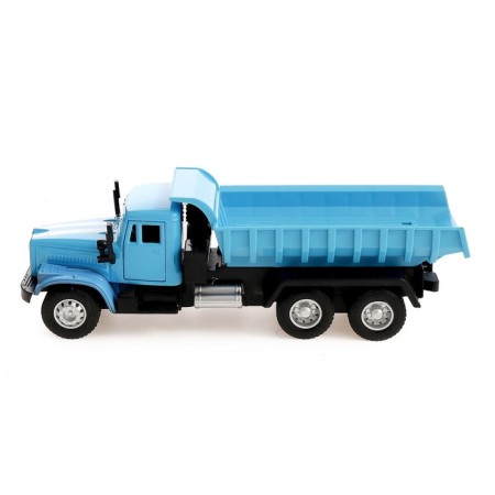 Metal truck "dump truck", inertial, blue color-1