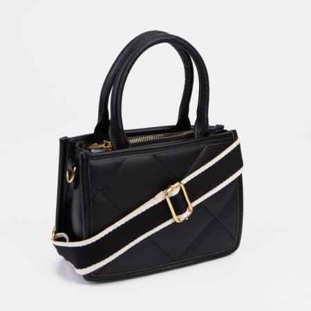 Bag Female Tout with zipper, black color-1