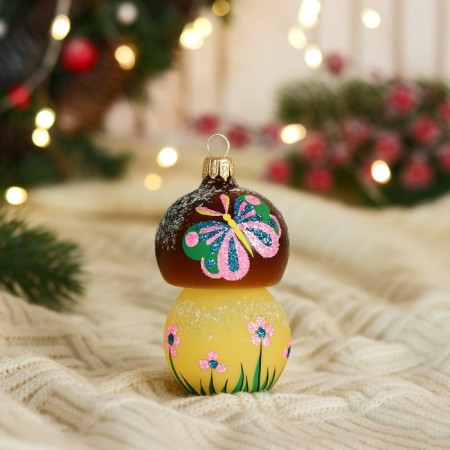 Christmas tree toy "Mushroom Borovik" H-8.2 cm, mix