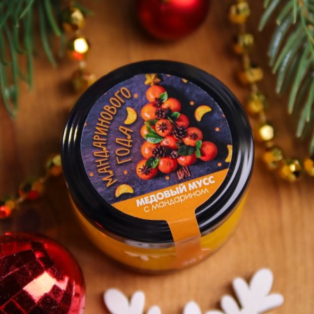 Honey mousse "Mandarinovy ​​Year", with tangerine, 30 g