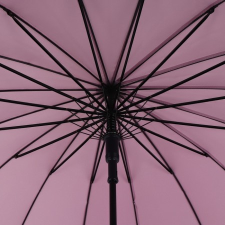 Umbrella - semi -automatic “pastel” cane, 16 knitting needles, r = 52 cm, pink color-5