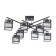 Caucasus "Cube" 8x60W E27 Black 61.5x61.5, x27cm