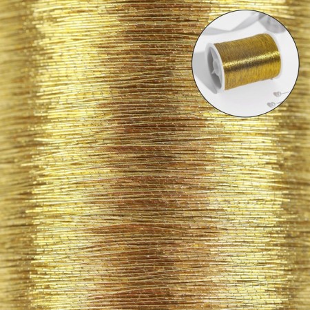 Metallized thread, 91 ± 1 m, gold color-1