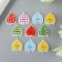 A set of buttons of decorative wood "Leaf" (set 10 pcs) mix 2.2x1.8 cm