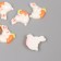 Decor for creativity plastic "Rabbit with carrots" set of 6 pcs 2x2.3x0.8 cm