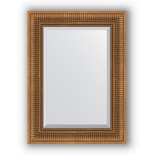 Mirror with fatset in a baguette frame - a bronze aquate 93 mm, 57 x 77 cm, evoForm