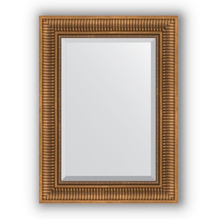 Mirror with fatset in a baguette frame - a bronze aquate 93 mm, 57 x 77 cm, evoForm