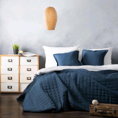 Set "Ibiza": a coverlet 230 x 250 cm, pillowcases 45 x 45 cm - 2 pcs, blue-1