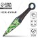 Souvenir wooden Kunai Knight "Green Dragon", 26 cm