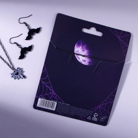 Earrings and suspension "Launch demons" 11 x 14 cm-4