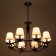 Amalia chandelier 8he14 40W Black 85x85x60-67cm Bayerlux