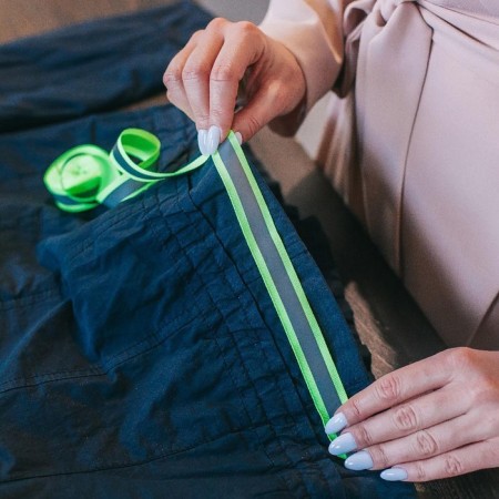 Reflective tape-strip, 20 mm, 5 ± 1 m, light green color-4