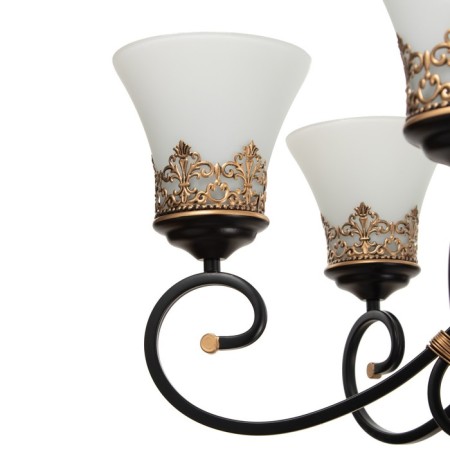 Chandelier 2713/6 E27 40W black and gold 77x77x52-82 cm Bayerlux-4