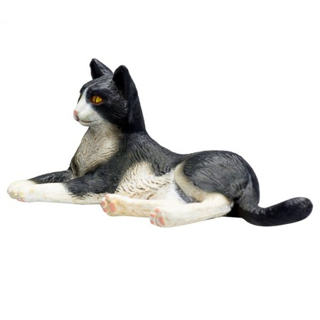 Figure Konik "Cat, black and white (lying)"-1