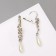 Earrings with pearls "spikelet" drop, color mix
