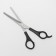 Filive scissors with emphasis, blade - 7 cm, black color
