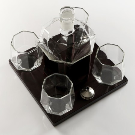Mini -bar Rubin, on a stand, skeleton - 880 ml, glasses - 200 ml, 13.5 x 23 x 23 cm-2