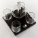 Mini -bar Rubin, on a stand, skeleton - 880 ml, glasses - 200 ml, 13.5 x 23 x 23 cm