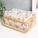 Casket for needlework "Bright flowers with squares" 9.5x19.5x13 cm