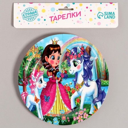 Paper plates "Princess", 18 cm, 6 pcs-1