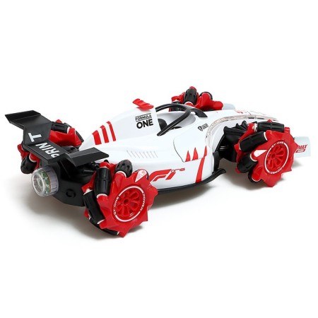 The radio -controlled "formula" machine works on the battery, the effect of smoke, light, white color-2