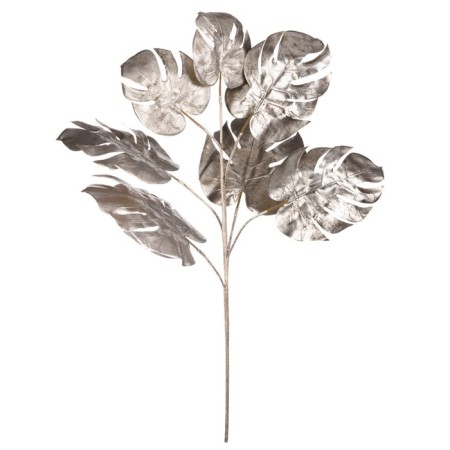 Artificial plant "monster", height 76 cm, silver color