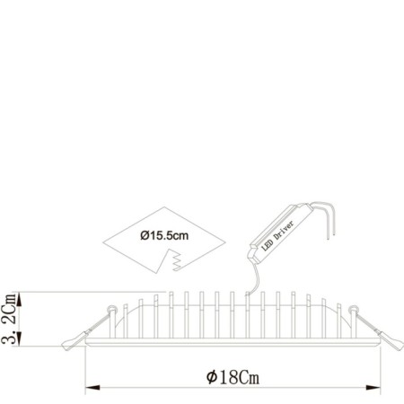 Pointed-built lamp Arte Lamp Sirio A7207PL-2WH, LED, 7 W, 18x18x3.2 cm, 600 lm, white-1