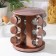 Set for glass spices on the stand “Prof”, 100 ml, 19 × 20 cm, 12 pcs, bronze color