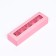 Box for 5 sweets with a shell, with a window, with thin dividers, pink 20x5x3.3 cm