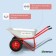 Construction wheelbarrow, 2 pneumatic fires, cargo/n 320 kg, volume of 110 liters, galvanized body 0.8 mm, Greengo