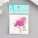 Tattoo on the body color "Flamingo with flowers" 6x6 cm