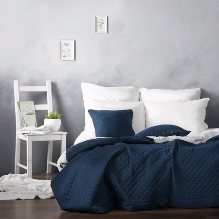 Kaspian set: cover 160 x 220 cm, pillowcases 40 x 40 cm - 2 pcs, blue-1