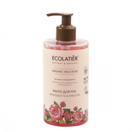 Hand soap Ecolatier Organic Wild Rose "Youth & Beauty", 460 ml