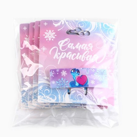 Hair hair clip "New Year Mix", 5.3 x 1.8 cm-10