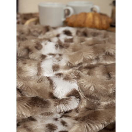Buenas noches blanket, size 160x220 cm, beige color-7