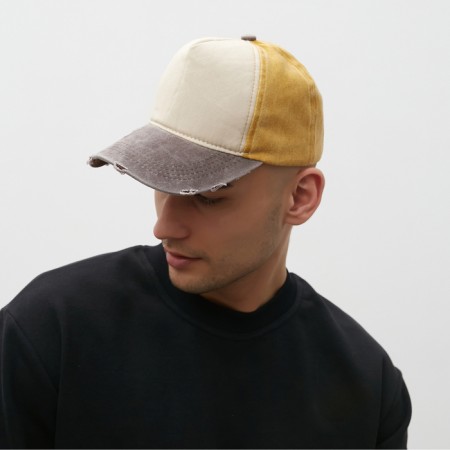 Male cap minaku, mustard color, size 56-58