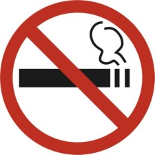 The sticker smoking is round, SkyWay GOST “Smoking is prohibited”, D = 110 mm
