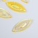 Decor for creativity plastic glue "eye" holography orange set 6 pcs 1.8x4.5 cm