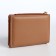 Women's wallet on the button, beige color