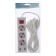Extension cord Luazon Lighting, 3 sockets, 5 m, 10 A, 2200 W, 2x0.75 mm2, 2xUSB, with excavation, b